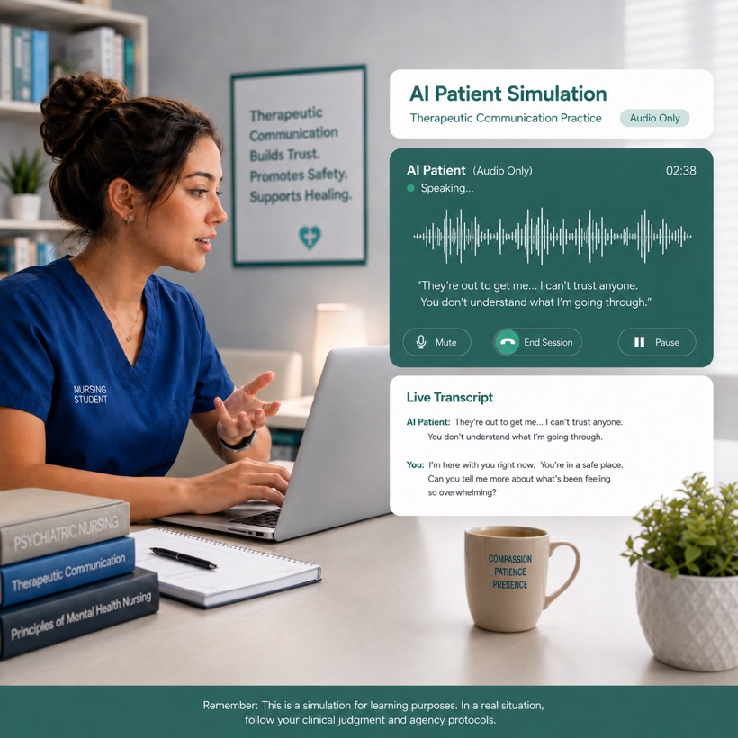 Psych-nursing de-escalation simulation